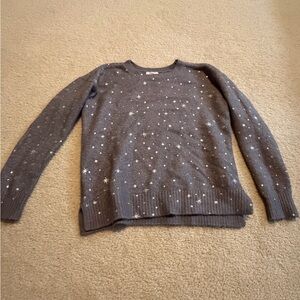 Maurices Gray Sweater with White Star Pattern